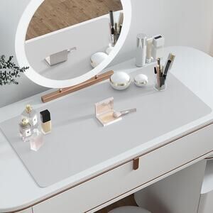 Light Gray Desk Mat Mouse Pad Desk Pad for Keyboard + Mouse 23x13 inch